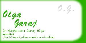 olga garaj business card